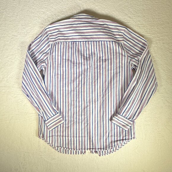 Lauren Ralph Lauren Shirt Mens Small Blue Red White Stripe Cotton Button Down - Picture 4 of 7